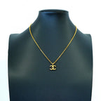 Chanel Necklace Vintage CC Logo Gold Plated — view 6