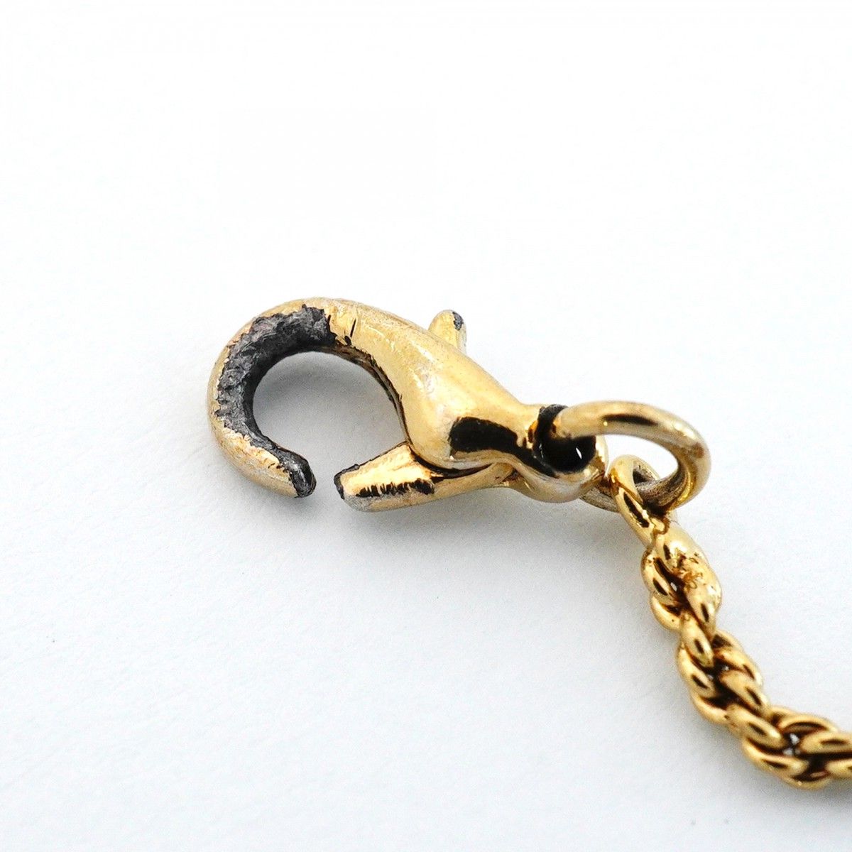 Dior Necklace CD Logo Heart Motif Gold Plated Rhinestone — view 6