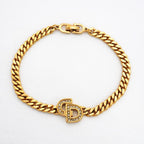 Dior Bracelet CD Logo Gold Plated Rhinestone — view 3