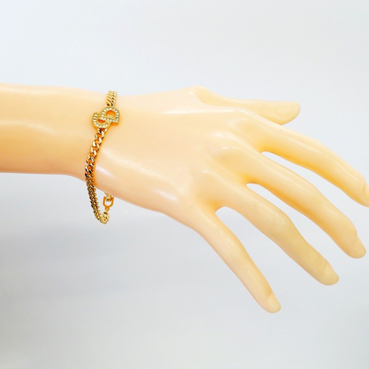 Dior Bracelet CD Logo Gold Plated Rhinestone — view 8