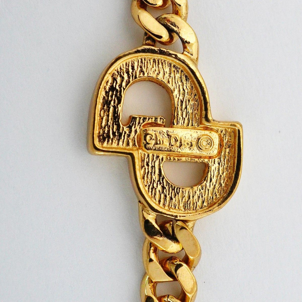Dior Bracelet CD Logo Gold Plated Rhinestone — view 7