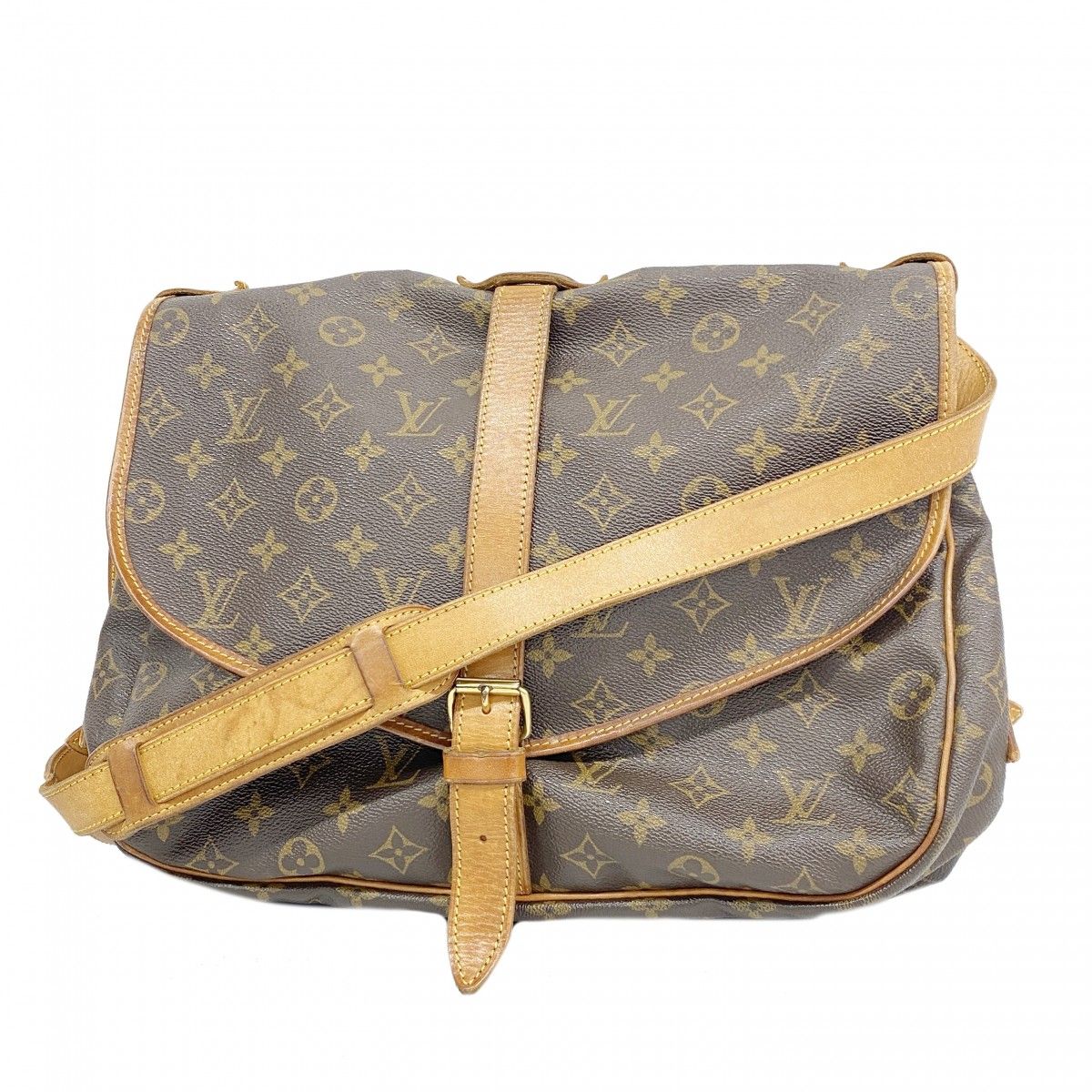 Louis Vuitton Shoulder Bag Monogram Saumur 35 Brown