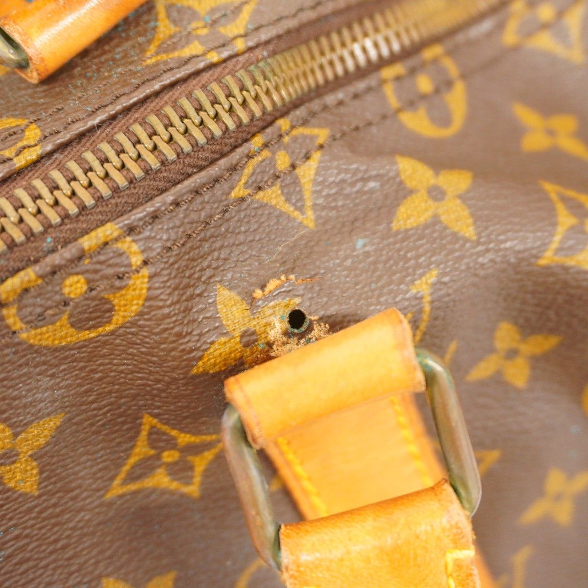 Louis Vuitton Boston Bag Monogram Keepall 55 Brown — view 6