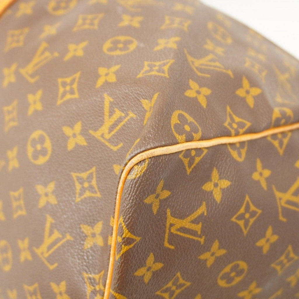 Louis Vuitton Boston Bag Monogram Keepall 55 Brown — view 7