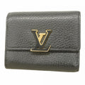 Louis Vuitton Trifold Wallet Taurillon Portefeuille Capucines XS Noir
