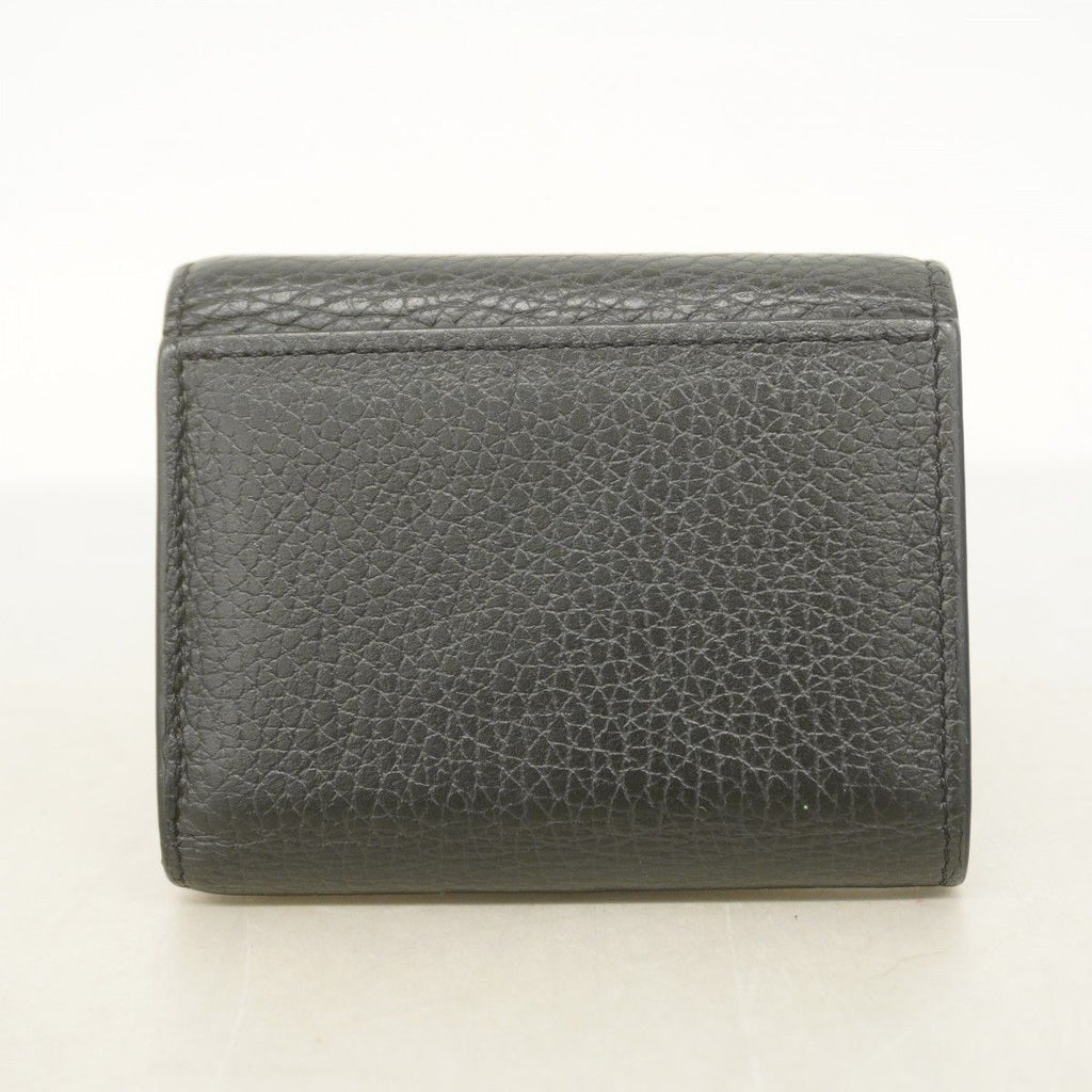 Louis Vuitton Trifold Wallet Taurillon Portefeuille Capucines XS Noir — view 6