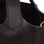Hermes Handbag Picotin Lock PM Taurillon Clemence Pull Noir Gold — view 6
