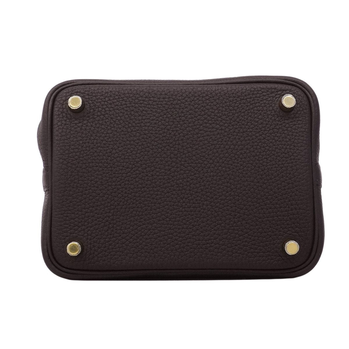 Hermes Handbag Picotin Lock PM Taurillon Clemence Pull Noir Gold — view 3