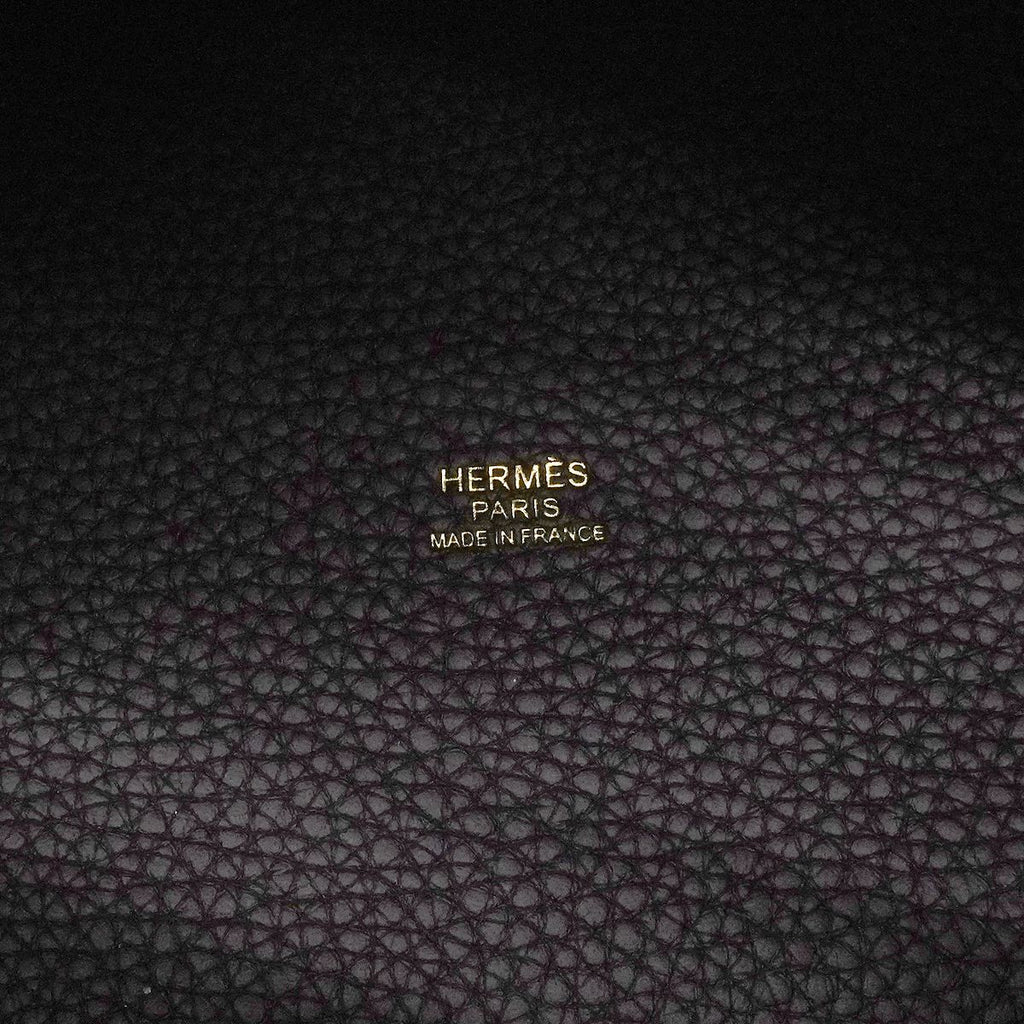 Hermes Handbag Picotin Lock PM Taurillon Clemence Pull Noir Gold — view 5