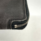 Hermes Wallet Fourre Tout Purse GM Canvas Black Gray Silver — view 5