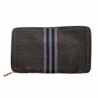 Hermes Wallet Fourre Tout Purse GM Canvas Black Gray Silver