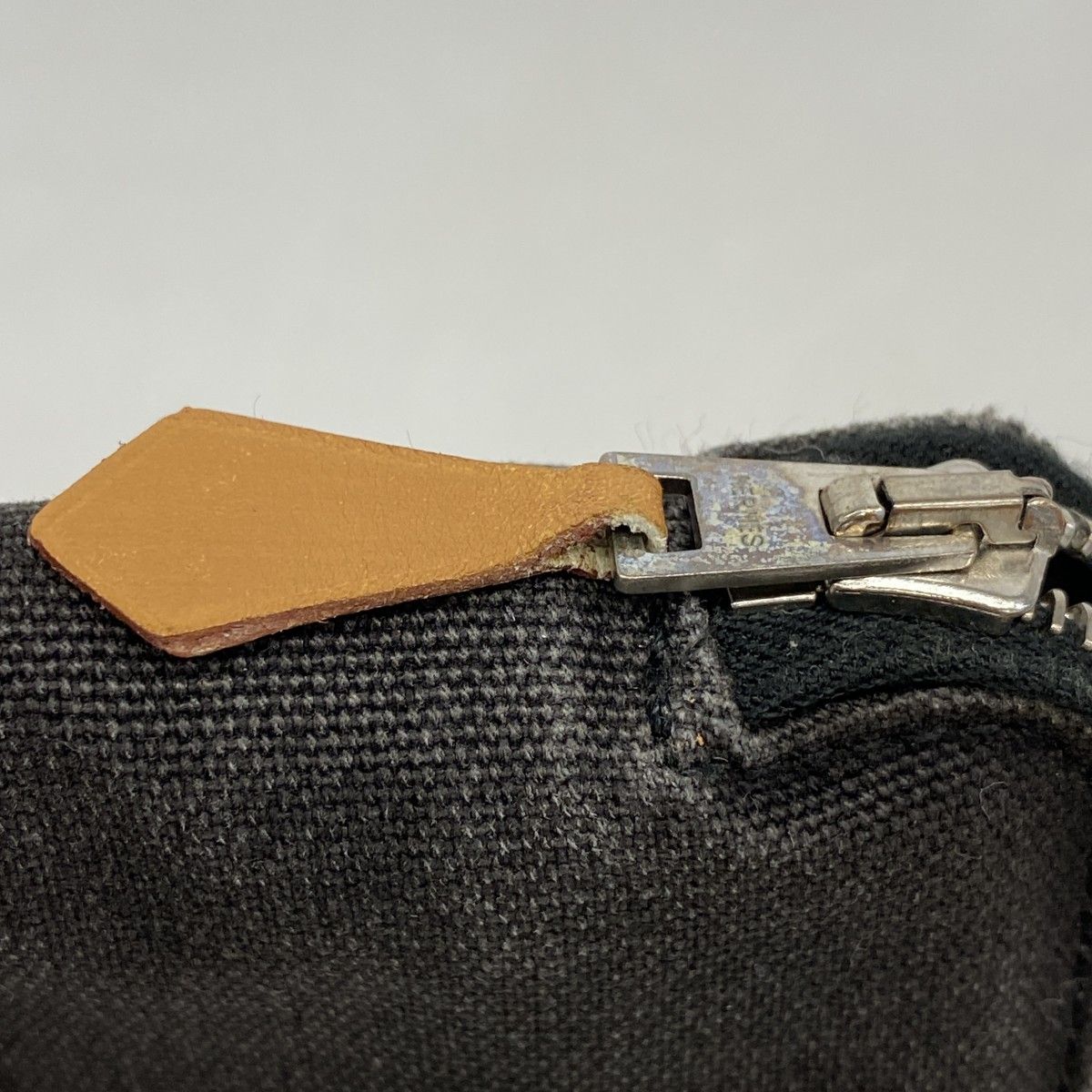 Hermes Wallet Fourre Tout Purse GM Canvas Black Gray Silver — view 7