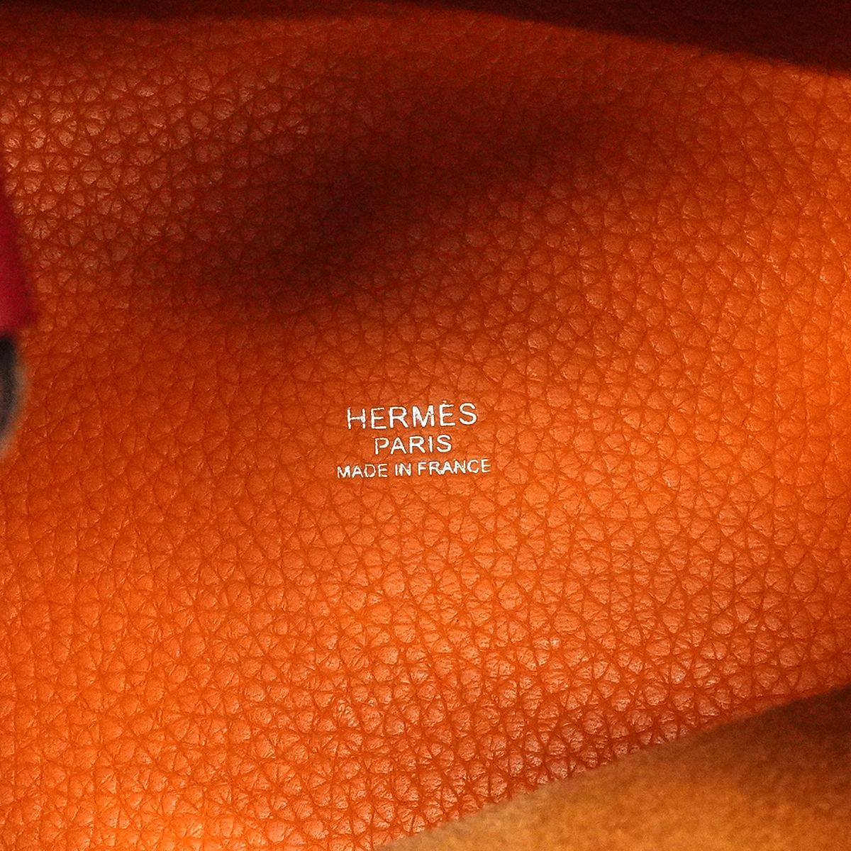 Hermes Handbag Picotin Lock Touch PM Taurillon Clemence Swift Orange Rouge — view 5