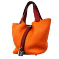 Hermes Handbag Picotin Lock Touch PM Taurillon Clemence Swift Orange Rouge