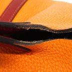 Hermes Handbag Picotin Lock Touch PM Taurillon Clemence Swift Orange Rouge — view 6