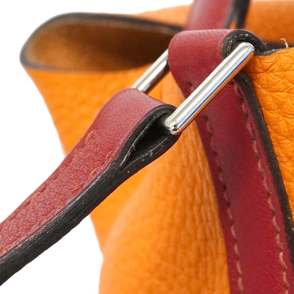 Hermes Handbag Picotin Lock Touch PM Taurillon Clemence Swift Orange Rouge — view 8