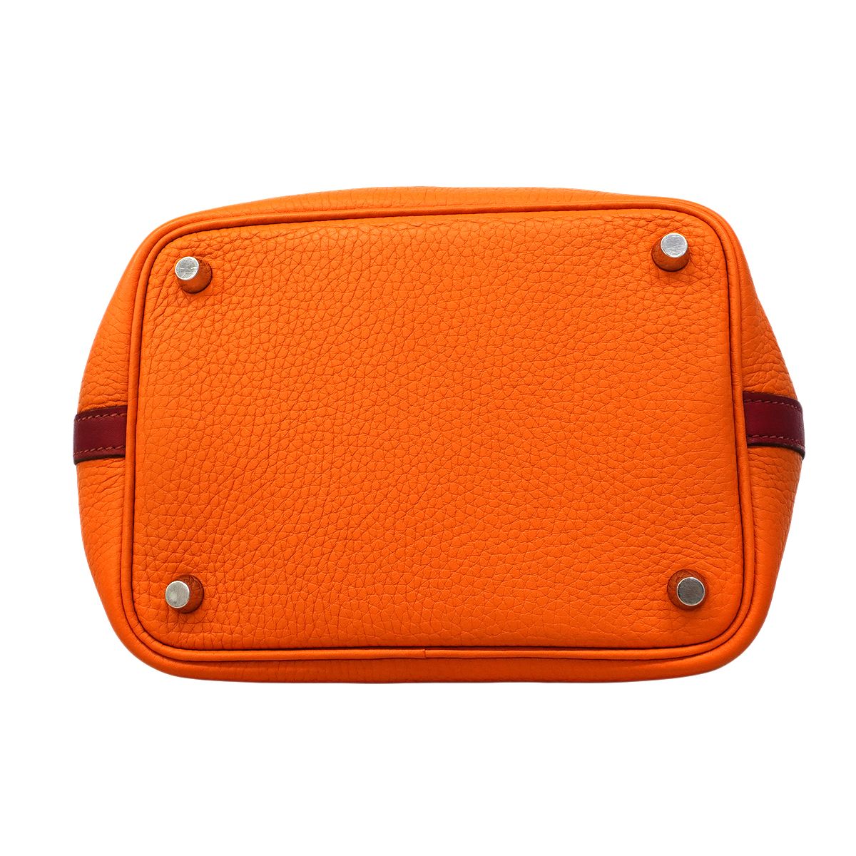 Hermes Handbag Picotin Lock Touch PM Taurillon Clemence Swift Orange Rouge — view 3