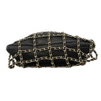 Chanel Chain Tote Lambskin Black Champagne Gold — view 3