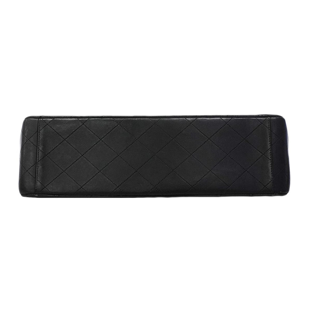 Chanel Shoulder Bag Deca Quilted Lambskin Black Gold — view 3