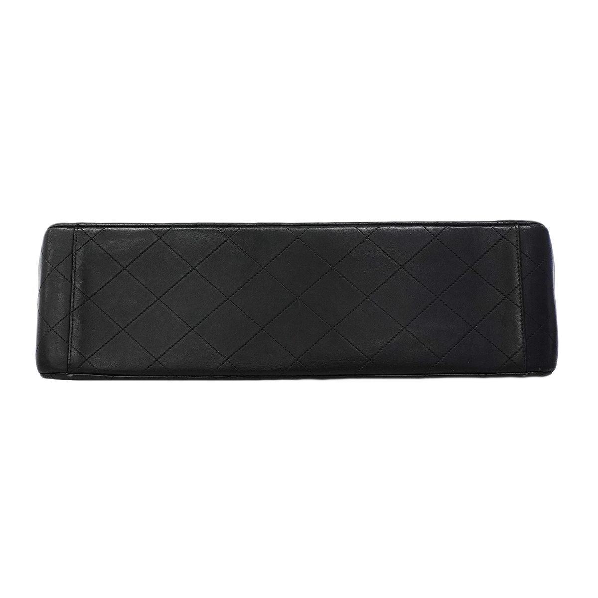 Chanel Shoulder Bag Deca Quilted Lambskin Black Gold — view 3