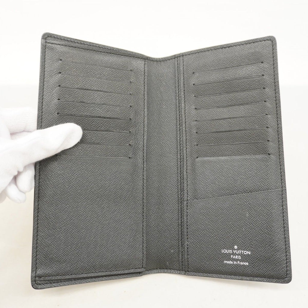 Louis Vuitton Long Bill Holder Taiga Portefeuille Noir Wallet — view 3