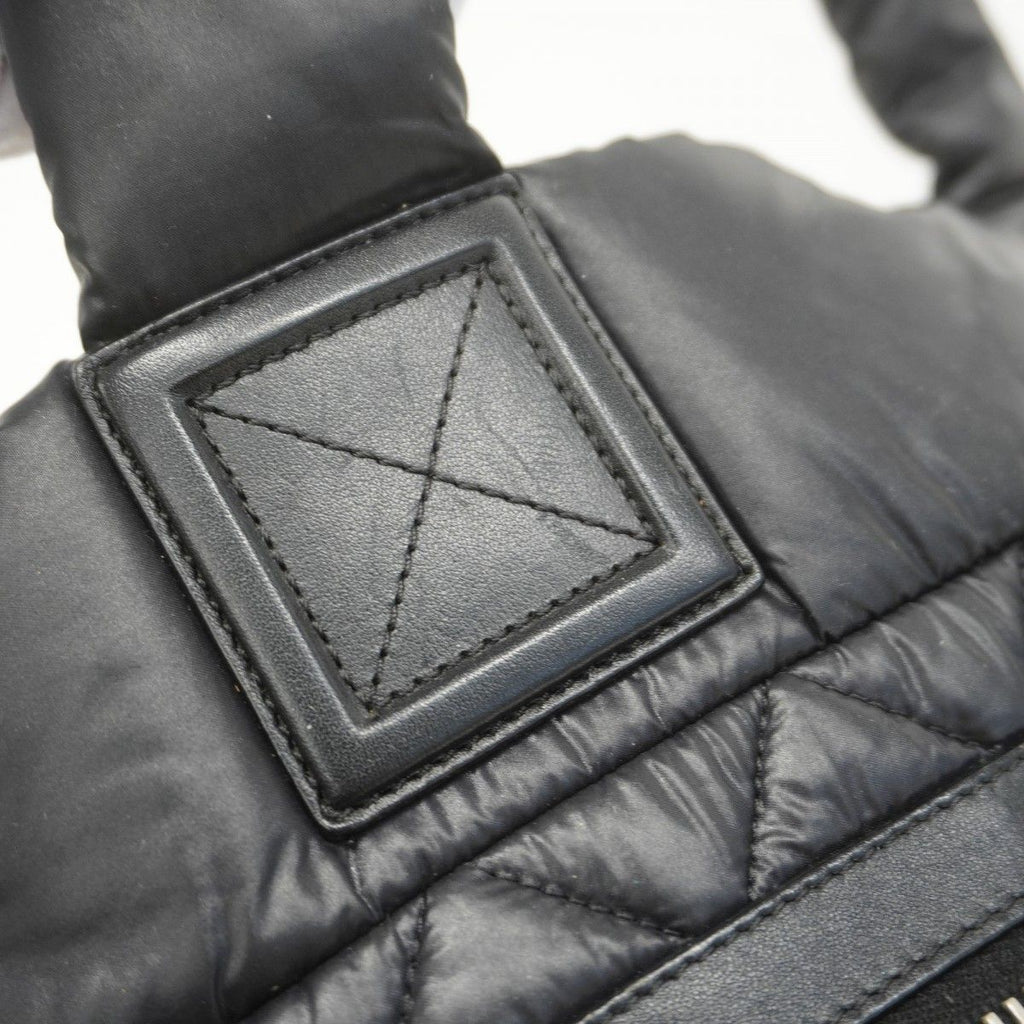 Chanel Tote Coco Cocoon Nylon Black Silver — view 6