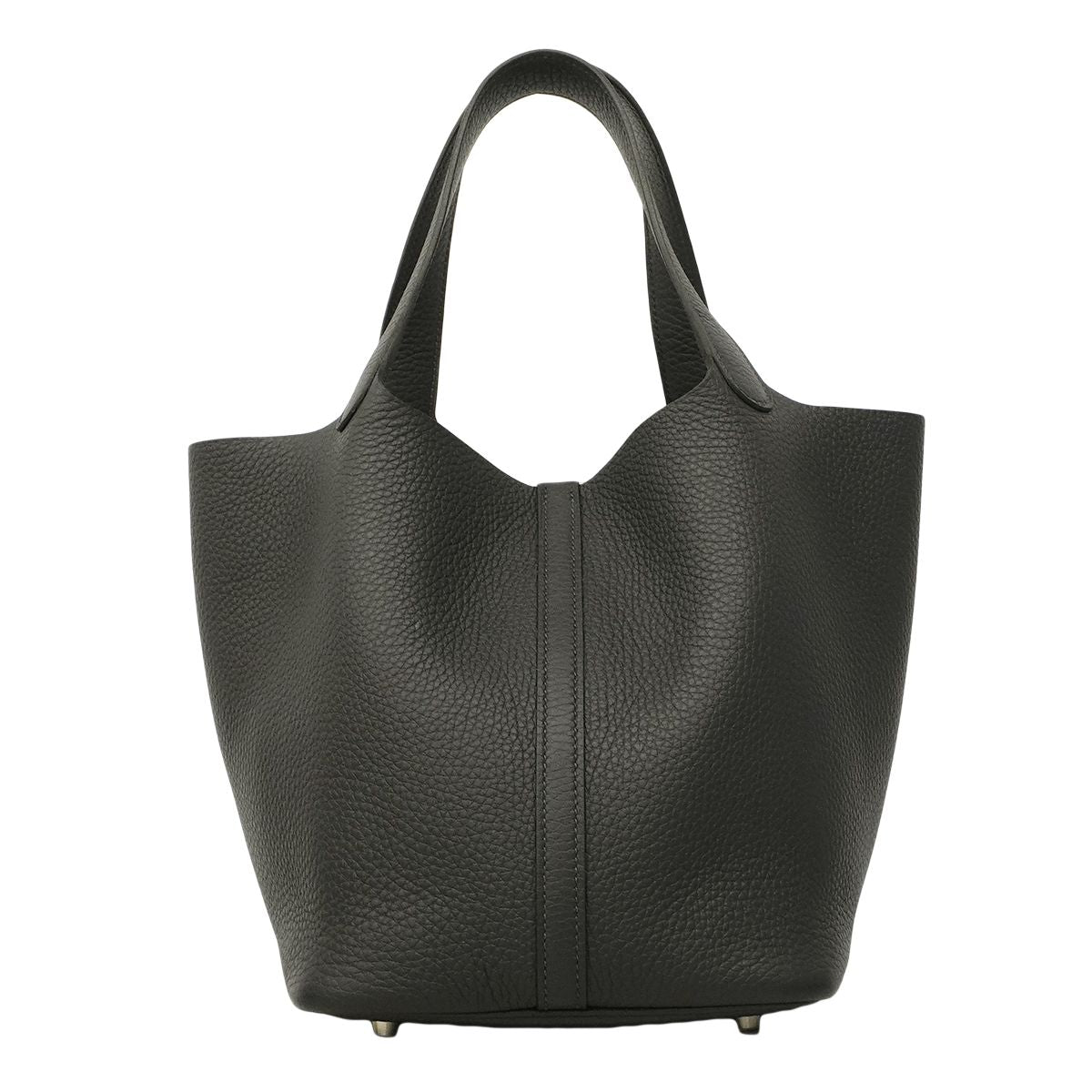 Hermes Handbag Picotin Lock MM Taurillon Clemence Caviar Silver — view 7