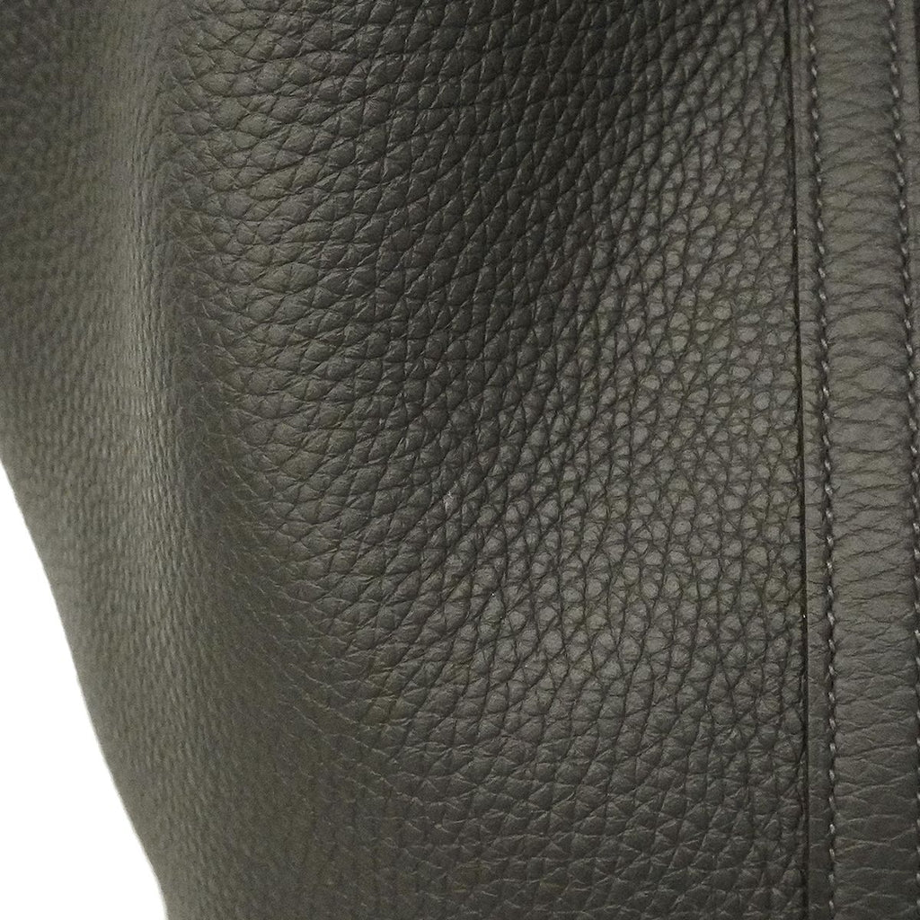 Hermes Handbag Picotin Lock MM Taurillon Clemence Caviar Silver — view 6