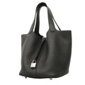 Hermes Handbag Picotin Lock MM Taurillon Clemence Caviar Silver