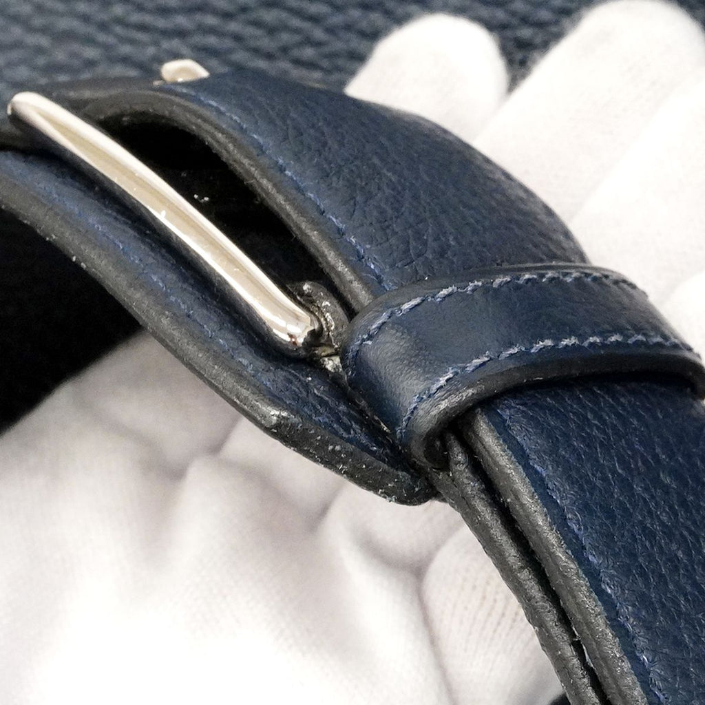Hermes Shoulder Bag Gipsiere 34 Taurillon Clemence Blue Obsquille Silver — view 8