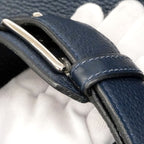 Hermes Shoulder Bag Gipsiere 34 Taurillon Clemence Blue Obsquille Silver — view 8