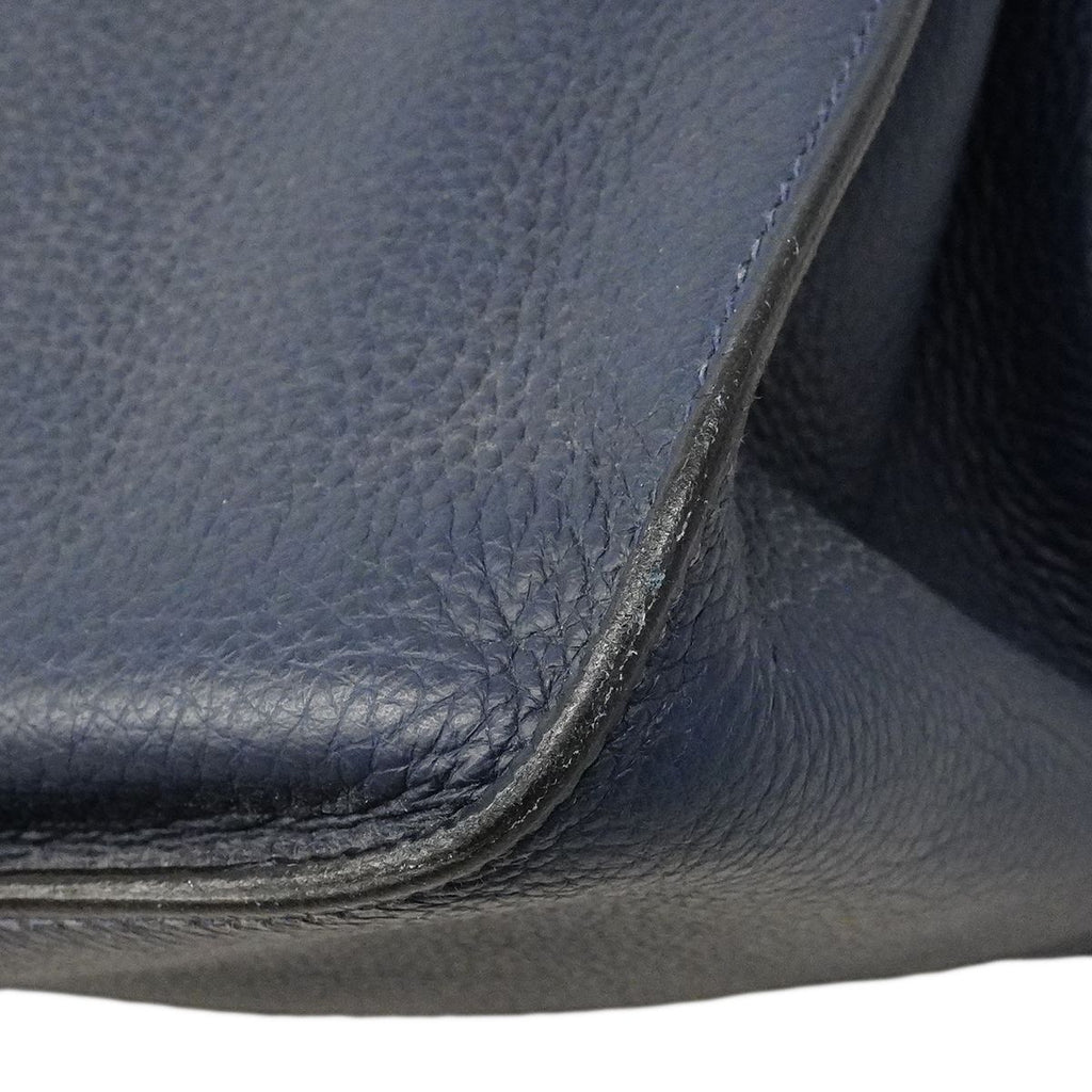 Hermes Shoulder Bag Gipsiere 34 Taurillon Clemence Blue Obsquille Silver — view 6