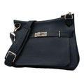 Hermes Shoulder Bag Gipsiere 34 Taurillon Clemence Blue Obsquille Silver