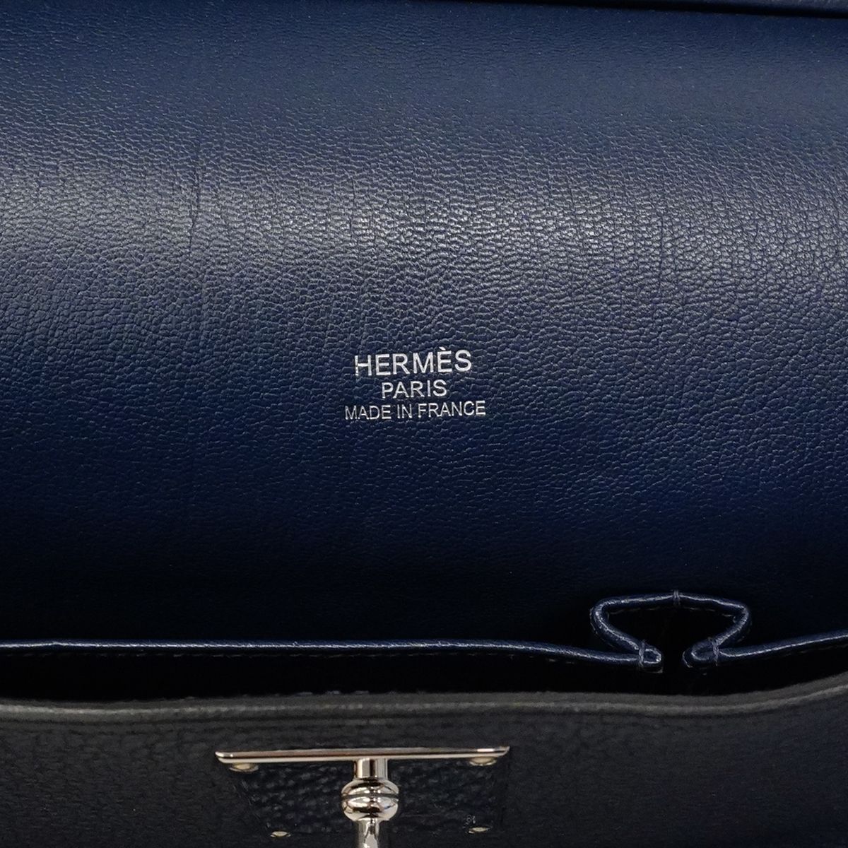 Hermes Shoulder Bag Gipsiere 34 Taurillon Clemence Blue Obsquille Silver — view 5