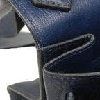 Hermes Shoulder Bag Gipsiere 34 Taurillon Clemence Blue Obsquille Silver — view 7
