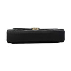 Chanel Handbag Quilted Caviar Leather Black Champagne Gold 2-Way — view 3