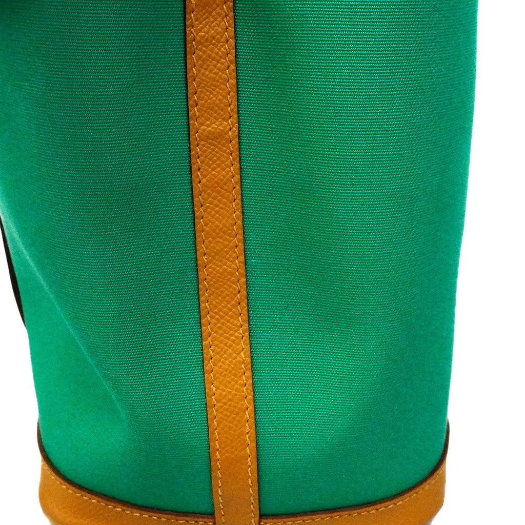 Hermes Tote Garden Party PM Toile Officier Green Sesame Silver — view 9