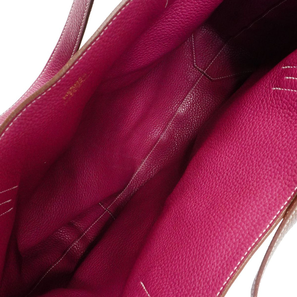Hermes Tote Double Sens 36 Taurillon Clemence Tosca Brown Silver — view 4