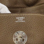 Hermes Handbag Lindy 34 Taurillon Clemence Etoupe Silver — view 5