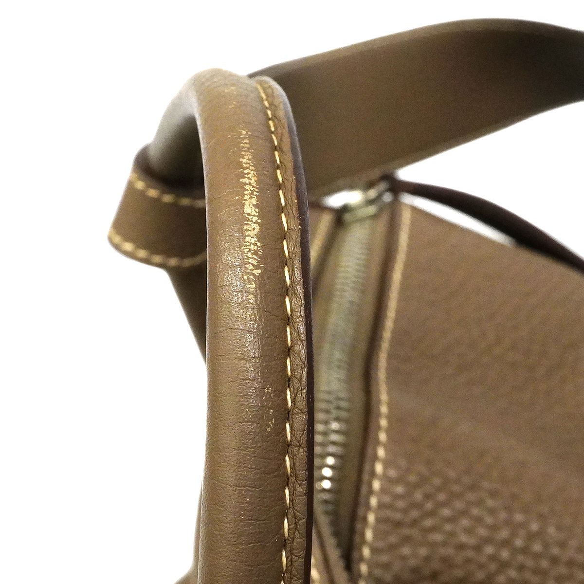Hermes Handbag Lindy 34 Taurillon Clemence Etoupe Silver — view 9
