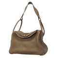 Hermes Handbag Lindy 34 Taurillon Clemence Etoupe Silver