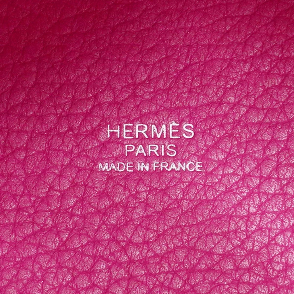 Hermes Handbag Picotin Lock MM Taurillon Clemence Rosepurple Silver — view 5