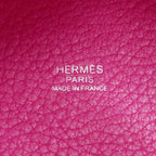 Hermes Handbag Picotin Lock MM Taurillon Clemence Rosepurple Silver — view 5