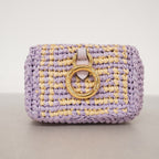 Fendi Shoulder Bag Nano Bucket Raffia Purple Gold — view 8