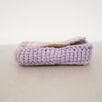 Fendi Shoulder Bag Nano Bucket Raffia Purple Gold — view 3