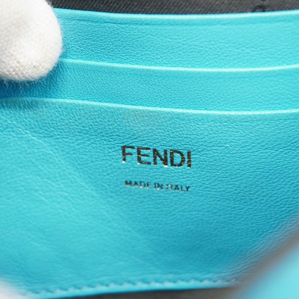 Fendi Handbag FF Embossed Leather Light Blue Gold 2-Way — view 5