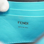 Fendi Handbag FF Embossed Leather Light Blue Gold 2-Way — view 5