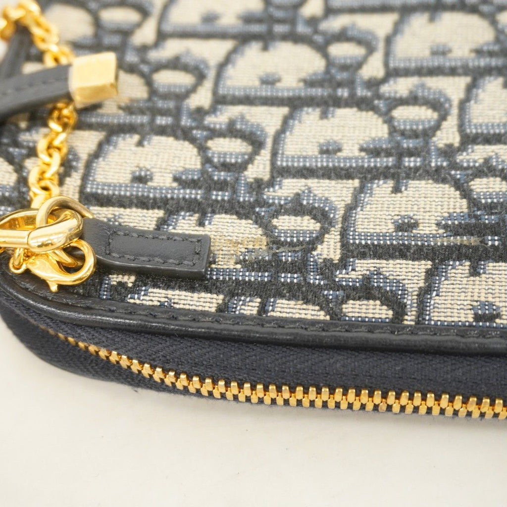 Dior Handbag Oblique 30 Montaigne Canvas Navy Gold 2-Way — view 8