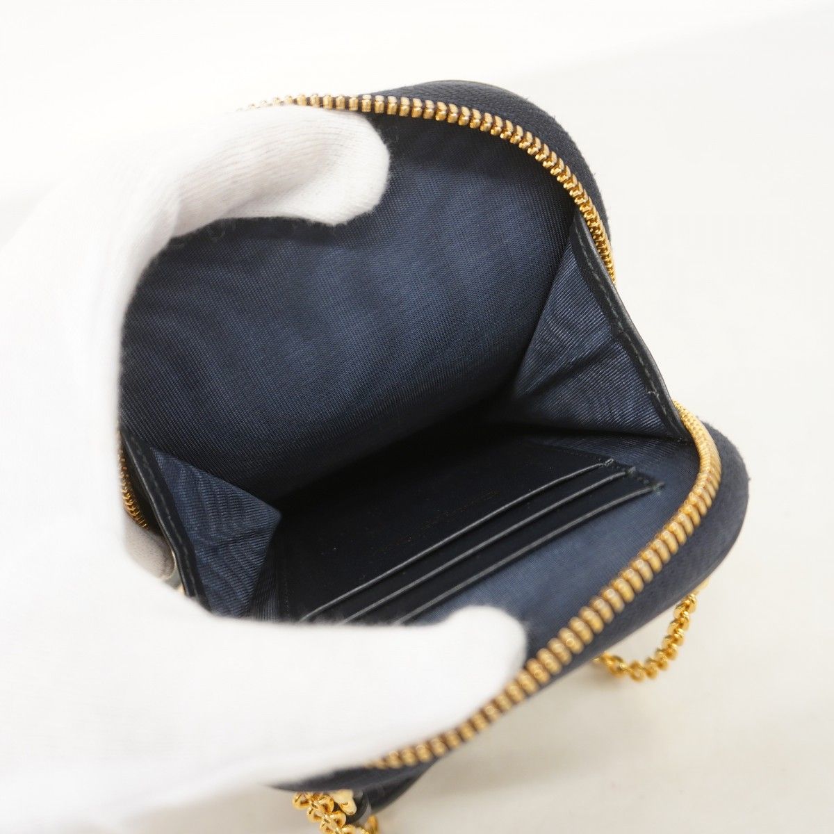 Dior Handbag Oblique 30 Montaigne Canvas Navy Gold 2-Way — view 4