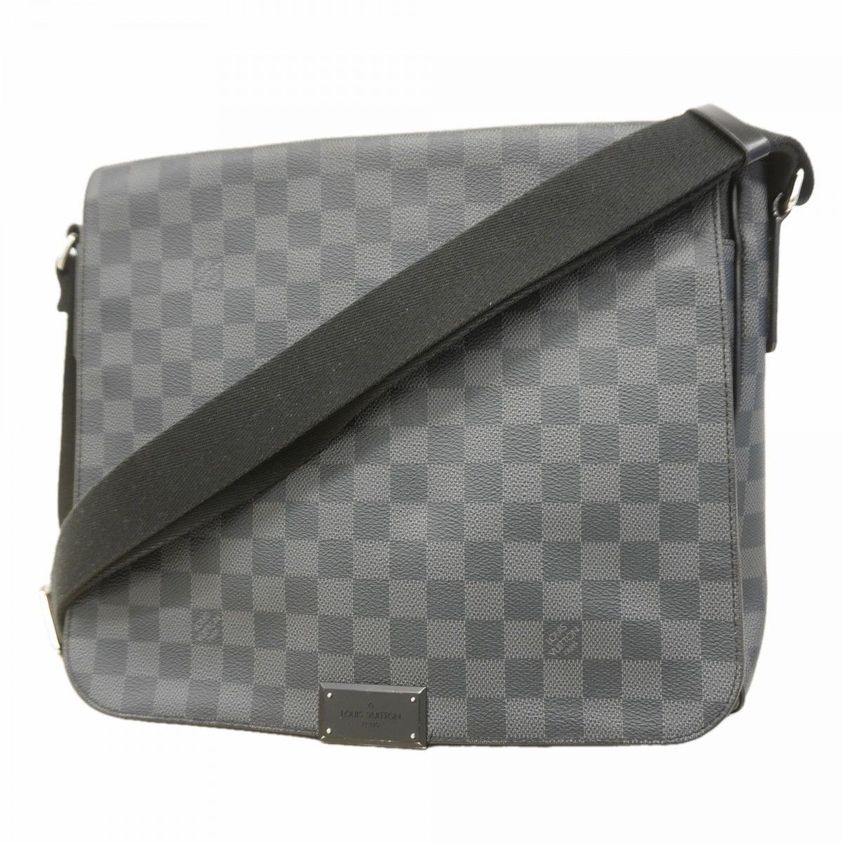 Louis Vuitton Shoulder Bag Damier Graphite District MM Gray Black